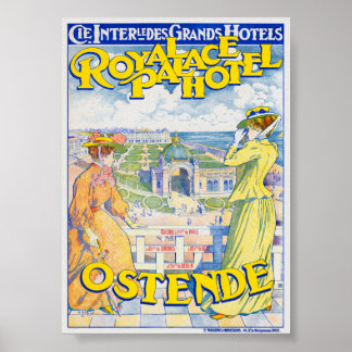 チューリヒ湖の蒸気船の旅 ヴィンテージポスター 1900 ポスター