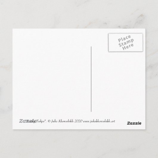 チューリファンキーップ春の花フローラパステル絵画ズ ポストカード (裏面)