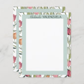 チューリフェミニンップフローラ水色パーソナライズされた (正面/裏面)