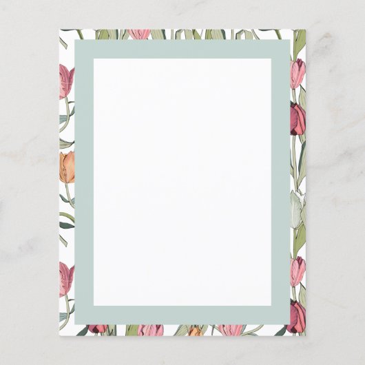 チューリフェミニンップフローラ水色パーソナライズされた (裏面)