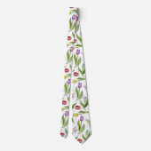 チューリモダンカラフルップ花 ネクタイ (裏面)