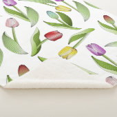 チューリモダンップカラフルフローラ シェルパブランケット (3/4)