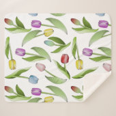 チューリモダンップカラフルフローラ シェルパブランケット (正面(横))