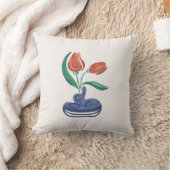 チューリモダンップ付き花瓶 |フローラスチルライフアート クッション (ブランケット)