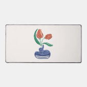 チューリモダンップ付き花瓶 |フローラスチルライフアート デスクマット (正面)