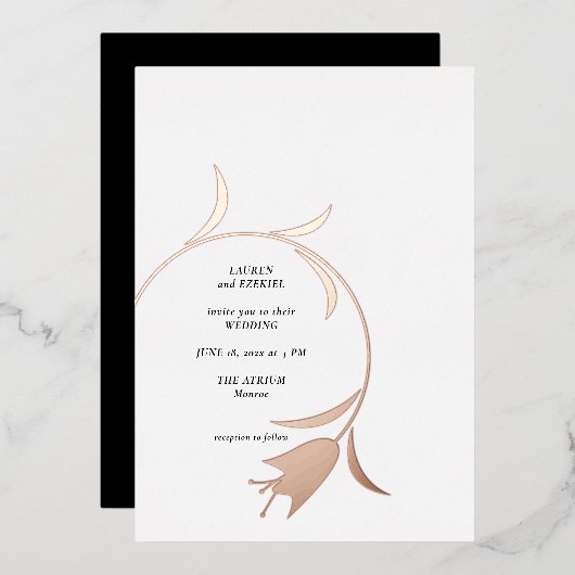 チューリモダンップ箔結婚式招待状箔招待状 箔招待状 (正面/裏面)