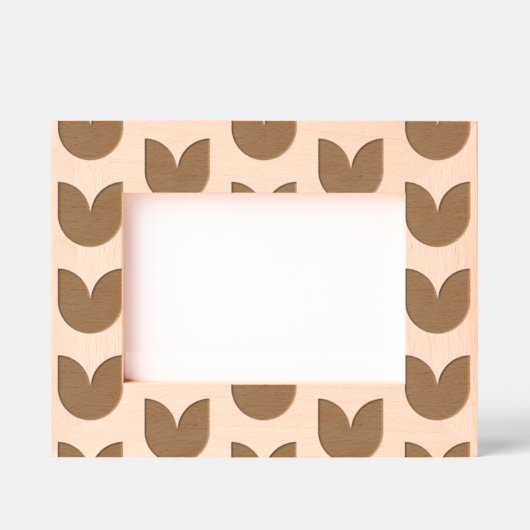 チューリモダンップ花のパターン レーザー彫刻フレーム (正面)