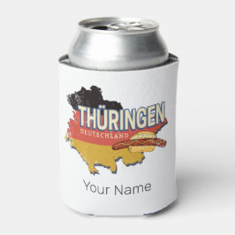 チューリンギアドイツレトロ連邦州地図ヴィンテージ 缶クーラー