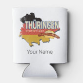 チューリンギアドイツレトロ連邦州地図ヴィンテージ 缶クーラー (裏面)