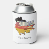 チューリンギアドイツレトロ連邦州地図ヴィンテージ 缶クーラー (缶裏面)