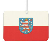 チューリンゲン国旗のマウスパッド カーエアーフレッシュナー (正面)