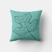 チューリ図解入りの、写真付きのップの木の葉 クッション (裏面)