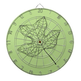 チューリ図解入りの、写真付きのップの木の葉 ダーツボード