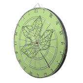 チューリ図解入りの、写真付きのップの木の葉 ダーツボード (正面右)