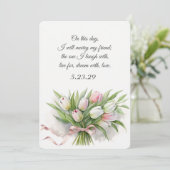 チューリ結婚ップの花束とリボン 招待状 (スタンド正面)