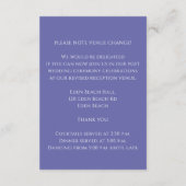 チューリ結婚ップ花束モノグラム青白の変化 エンクロージャーカード (裏面)