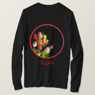 チューリ絵画ップのオリジナルフラワーアート Tシャツ