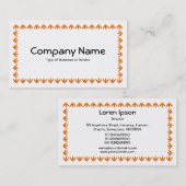 チューリ縁どップ3D – オレンジ色(白) 名刺 (正面/裏面)