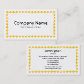 チューリ縁どップ – オレンジ色（白） 名刺 (正面/裏面)