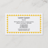 チューリ縁どップ – オレンジ色（白） 名刺 (裏面)