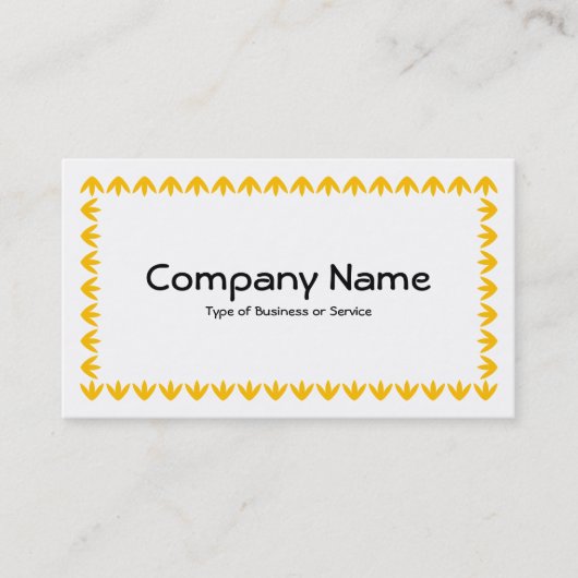 チューリ縁どップ – オレンジ色（白） 名刺 (正面)