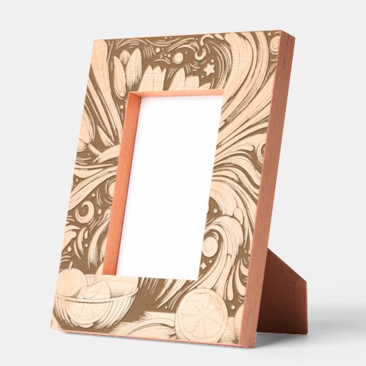 チューリ芸術的ップとオレンジ レーザー彫刻フレーム (左)