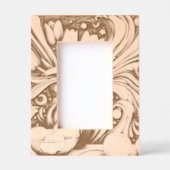 チューリ芸術的ップとオレンジ レーザー彫刻フレーム (正面)