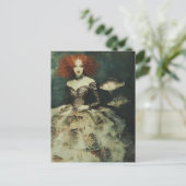 チュールと魚鱗のドレスを着たファンタジー ポストカード (スタンド正面)