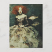 チュールと魚鱗のドレスを着たファンタジー ポストカード