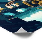 チュールスイスヴィンテージ旅行イラストレーション ポスター (角)