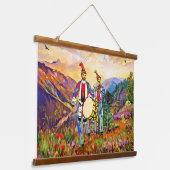 チュールナダヴォラウッドトップウォールタペストリー 吊り下げ型タペストリー (傾斜あり)