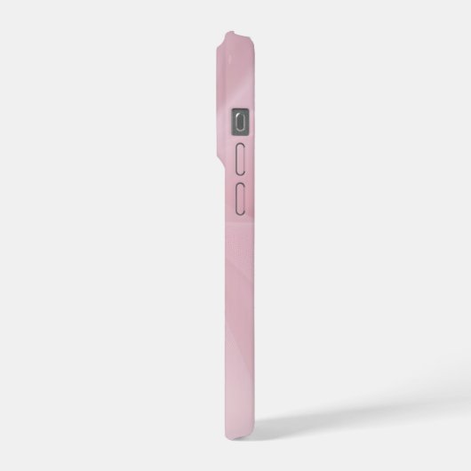 チュールピンク背景フォンケース iPhoneケース (左側面)
