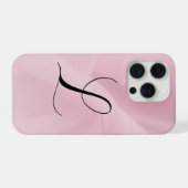 チュールピンク背景フォンケース iPhoneケース (裏面横)