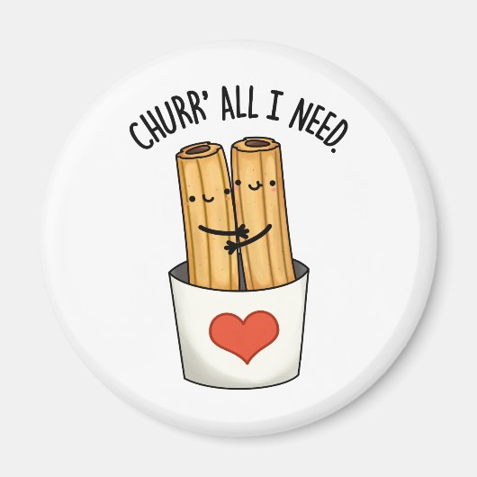 チュール私に必要なのはかわいいチュロスプン マグネット (正面)