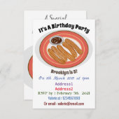 チューロの漫画イラスト 招待状 (正面/裏面)