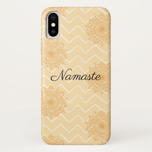 チューンブロン+装飾的パターン ナマステ Case-Mate iPhoneケース (裏面)