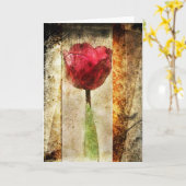 チュー素朴リップグリーティングカード カード (黄色い花)