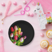 チュー絵画リップのオリジナルフラワーアート ペーパープレート (パーティー)