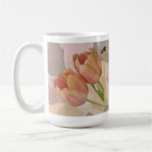 チュー芸術的リップ付きデザイン及びカスタム文字 コーヒーマグカップ (左)