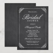 チユニークャルクボードクリエイティブブライダルシャワー 招待状 (正面/裏面)