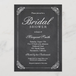 チユニークャルクボードクリエイティブブライダルシャワー 招待状