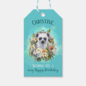 チョおもしろいウ熱帯テーマ名前をカスタムする ギフトタグ (正面)