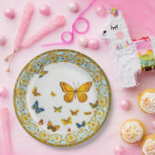 チョイかわいらしバロックスタイル中国 ペーパープレート (パーティー)