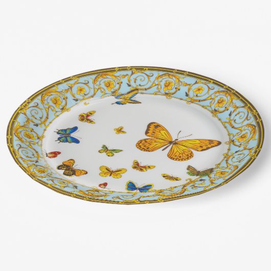 チョイかわいらしバロックスタイル中国 ペーパープレート (アングル)