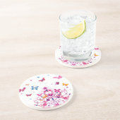 チョイカラフルス飛んでいる・ウィズ・クラウン・アートプリント コースター (側面)