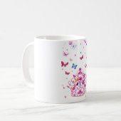 チョイカラフルス飛んでいる・ウィズ・クラウン・アートプリント コーヒーマグカップ (正面左)