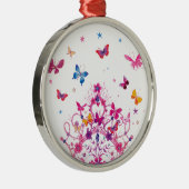 チョイカラフルス飛んでいる・ウィズ・クラウン・アートプリント メタルオーナメント (右)