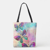 チョイカラフルトテ飛んでいるバッグ春 トートバッグ (裏面)