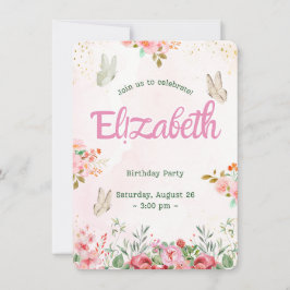 チョイカラフルプリンセスガールズ誕生日 案内状