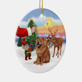 チョウの治療(赤) セラミックオーナメント (右)